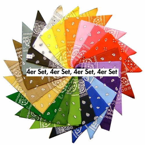 4er set bandana kopftuch - set,