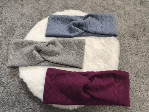 Stirnband strickjersey grau - stirnband,